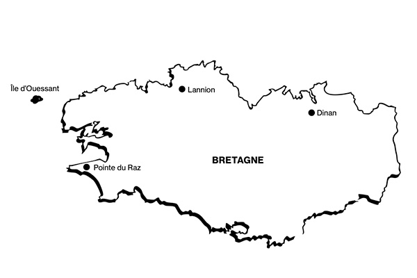 Karte Bretagne