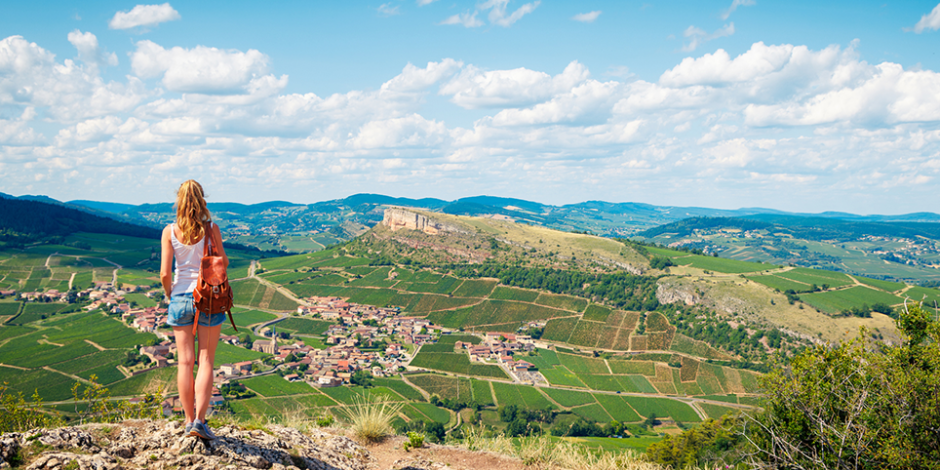 Junge Frau in der Bourgogne