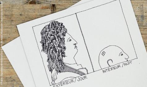 Illustration: Mann mit Perücke